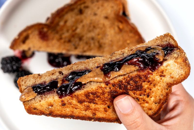 Grilled Blackberry PB&J