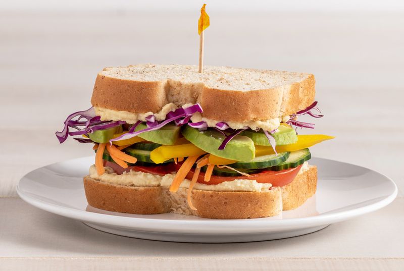 Rainbow Veggie Sandwich