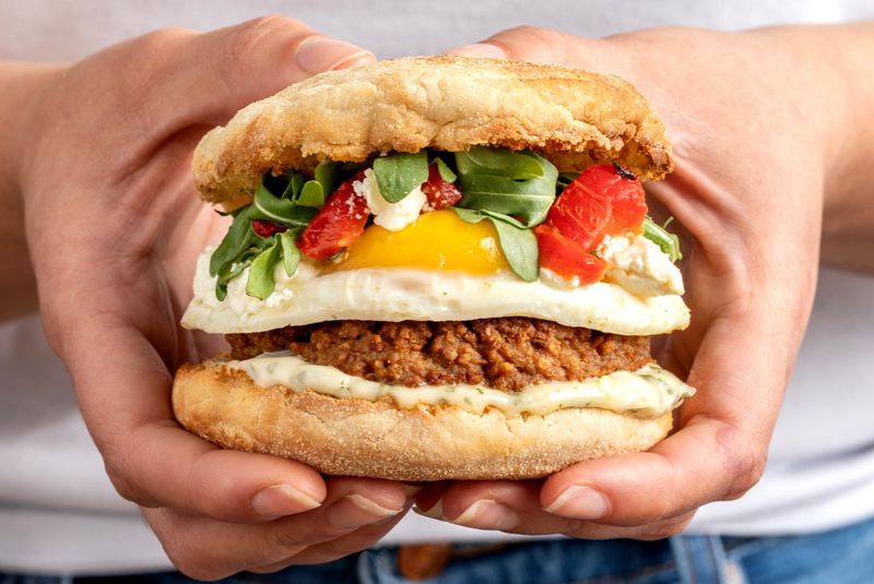 Spicy Mediterranean Sausage Breakfast Sandwich