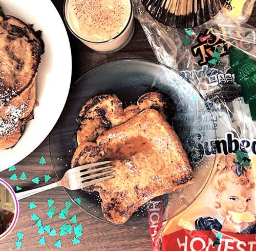 Homemade EggNog French Toast