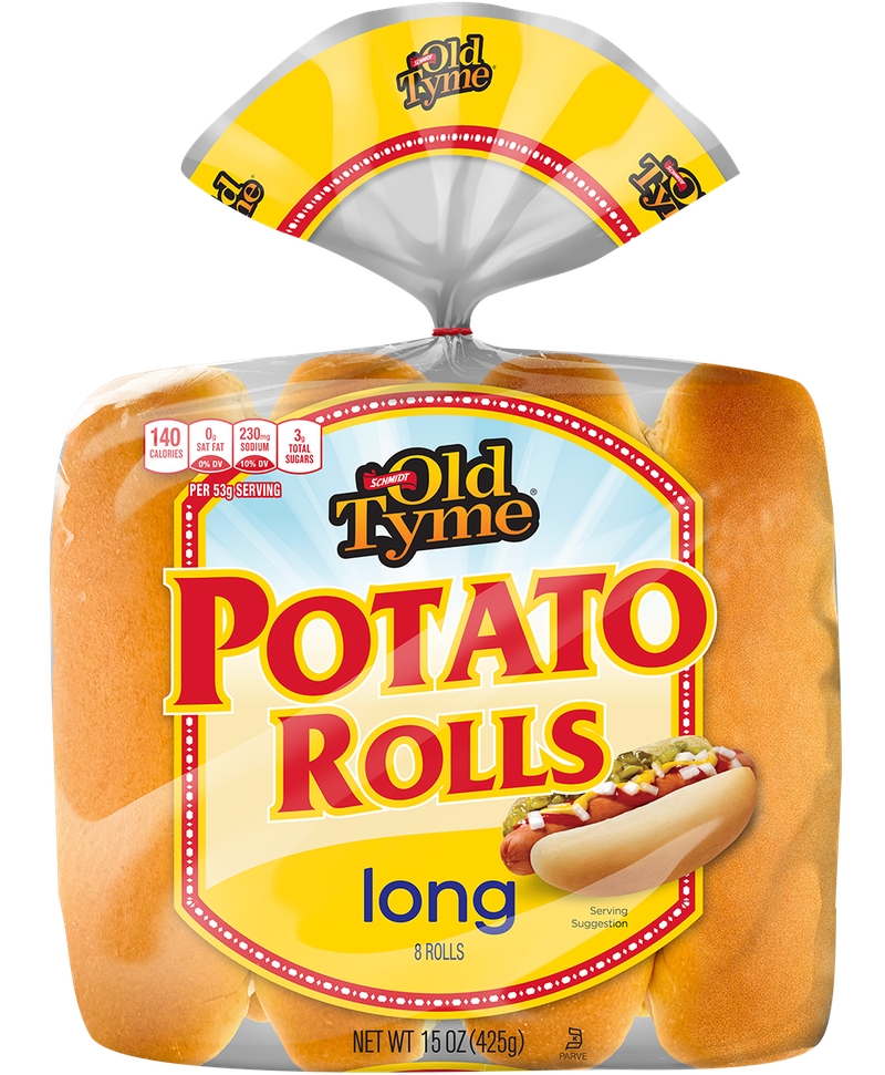 Schmidt Old Tyme Baking Potato Bread Long Rolls