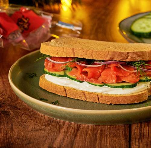 Salmon & Fresh Dill Yogurt on Rye